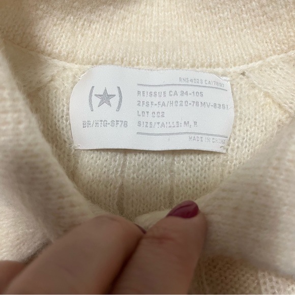 Banana Republic Heritage Cream Sweater Polo Wool Alpaca - Picture 5 of 11